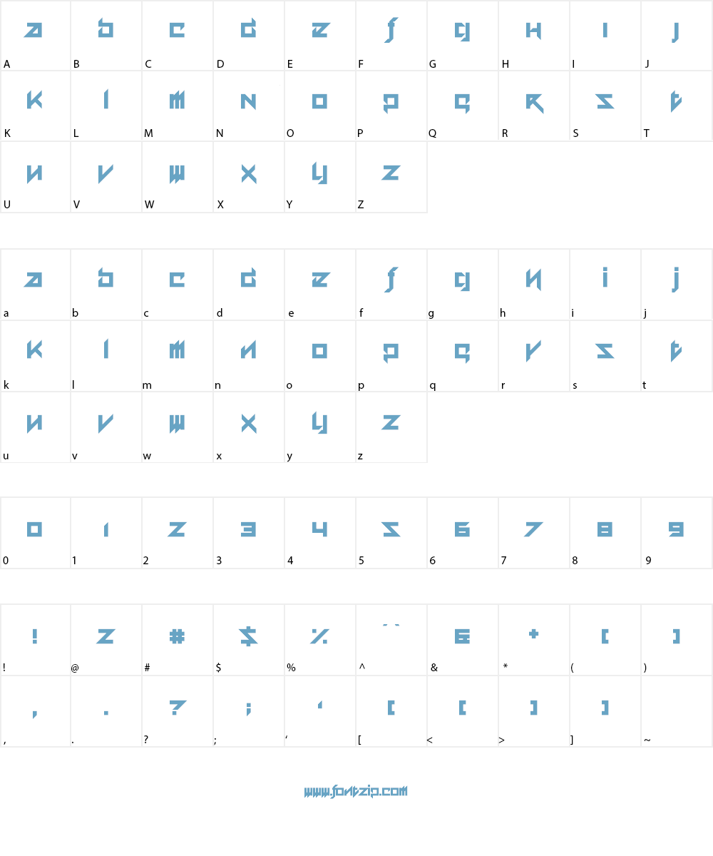 Ace Adventure Font Character